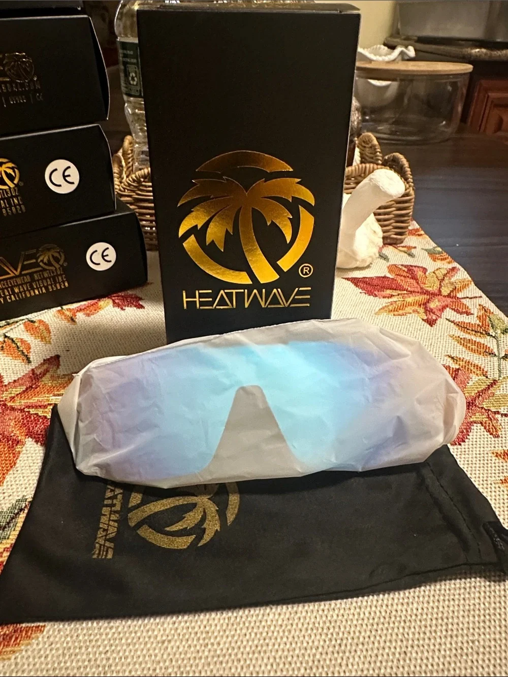 Blue Mirrored Visor Sunglasses